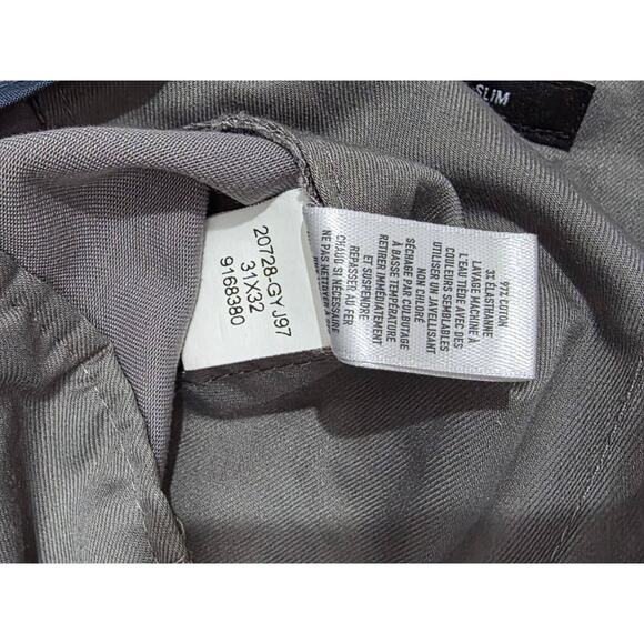 Bonobos Pants Mens 31/32 Gray Slim Chino Straight Flat Front A003331 - Picture 10 of 11